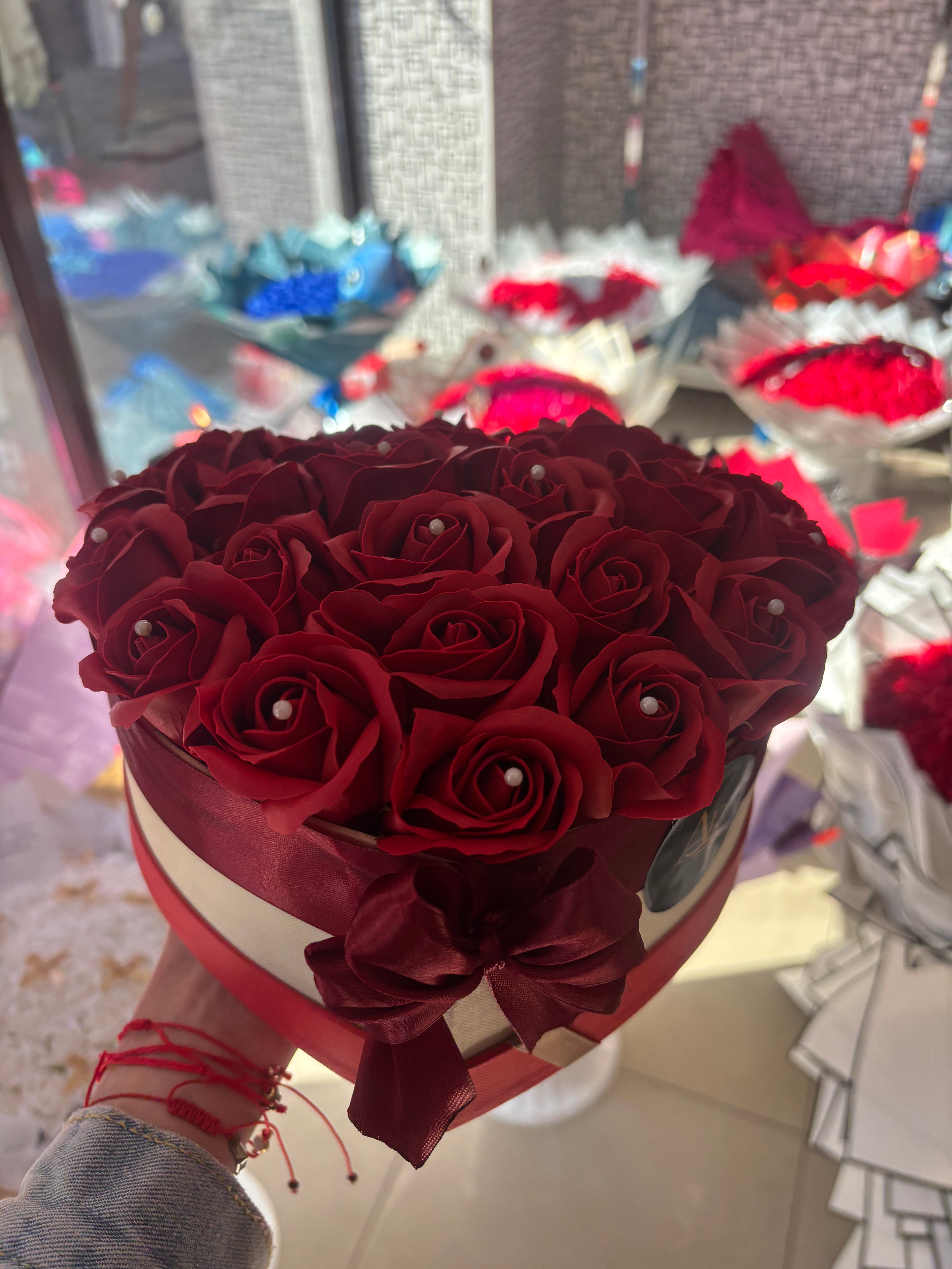 Cutie cu trandafir de săpun inimioara